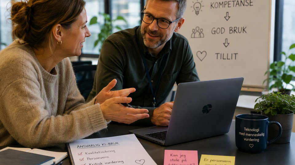 Lenke til artikkel: Vi skal bruke KI – men vi skal bruke det klokt